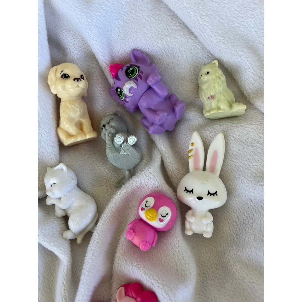 Mixed Toy Animal Figurine Lot Cats Dogs‎ Bunny Barbie 16pc Set
